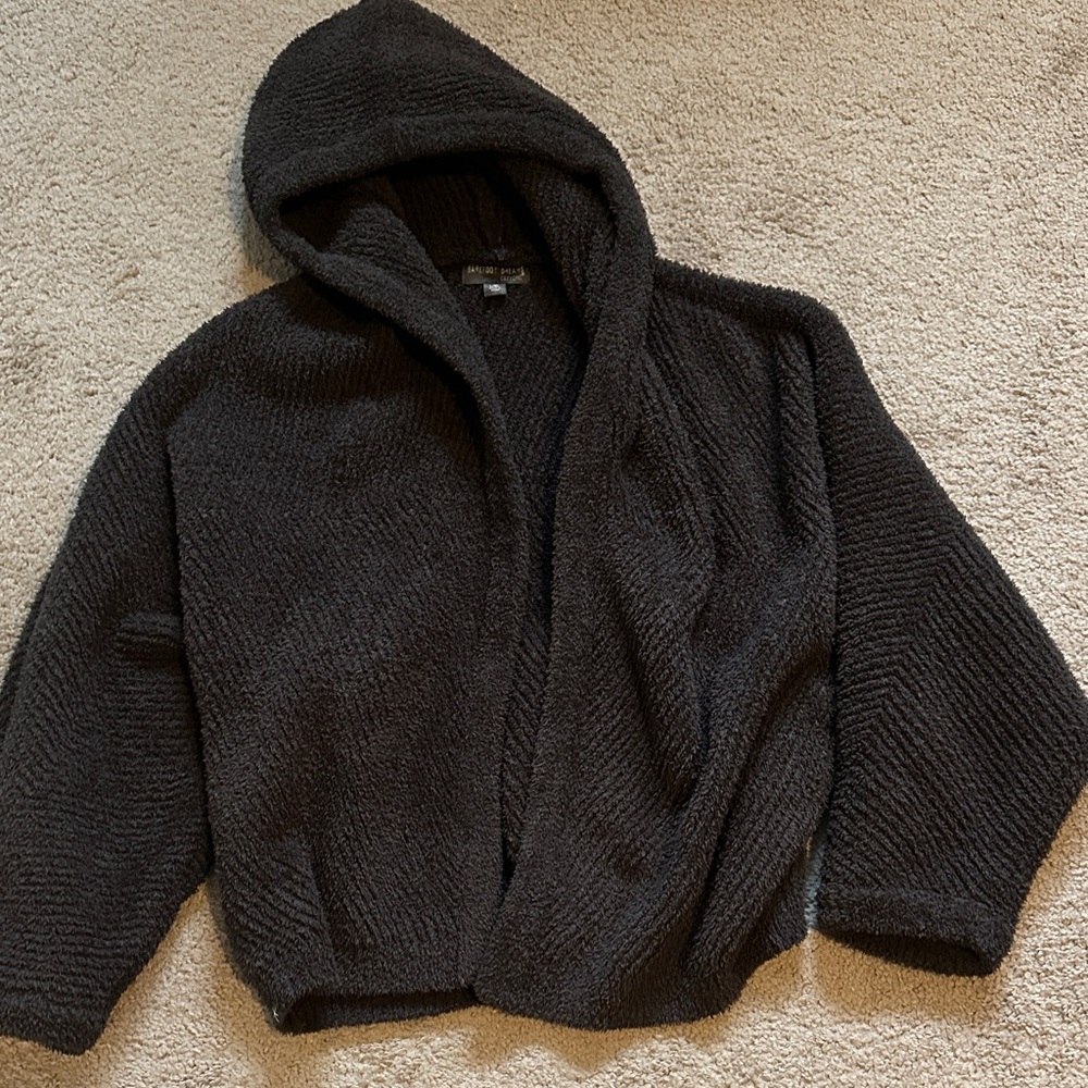 Barefoot Dreams Black Hooded Jacket